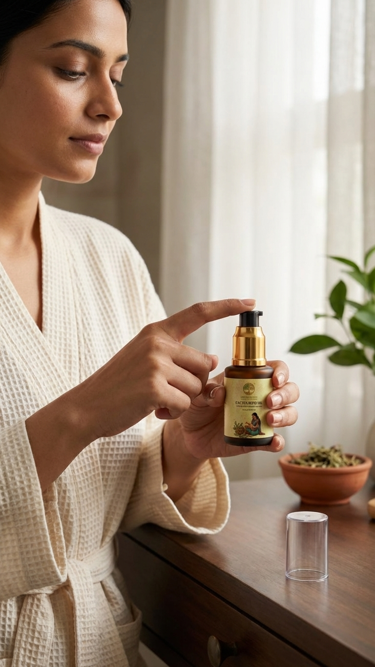 Prayas Ayurveda Cactus Seed Oil for deep skin hydration, glow enhancement, and anti-aging benefits